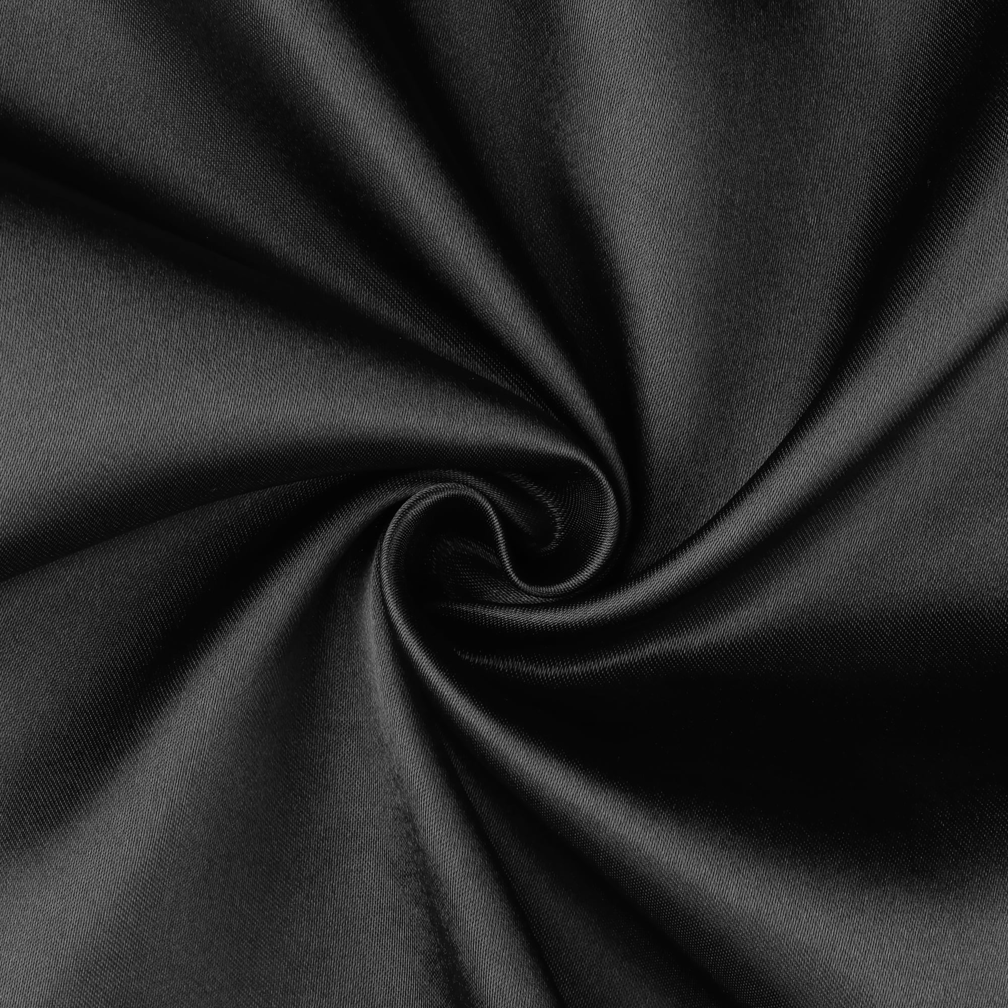 Unique Bargains Envelope Closure Breathable and Soft Satin Pillowcase (2 Count) Black Queen