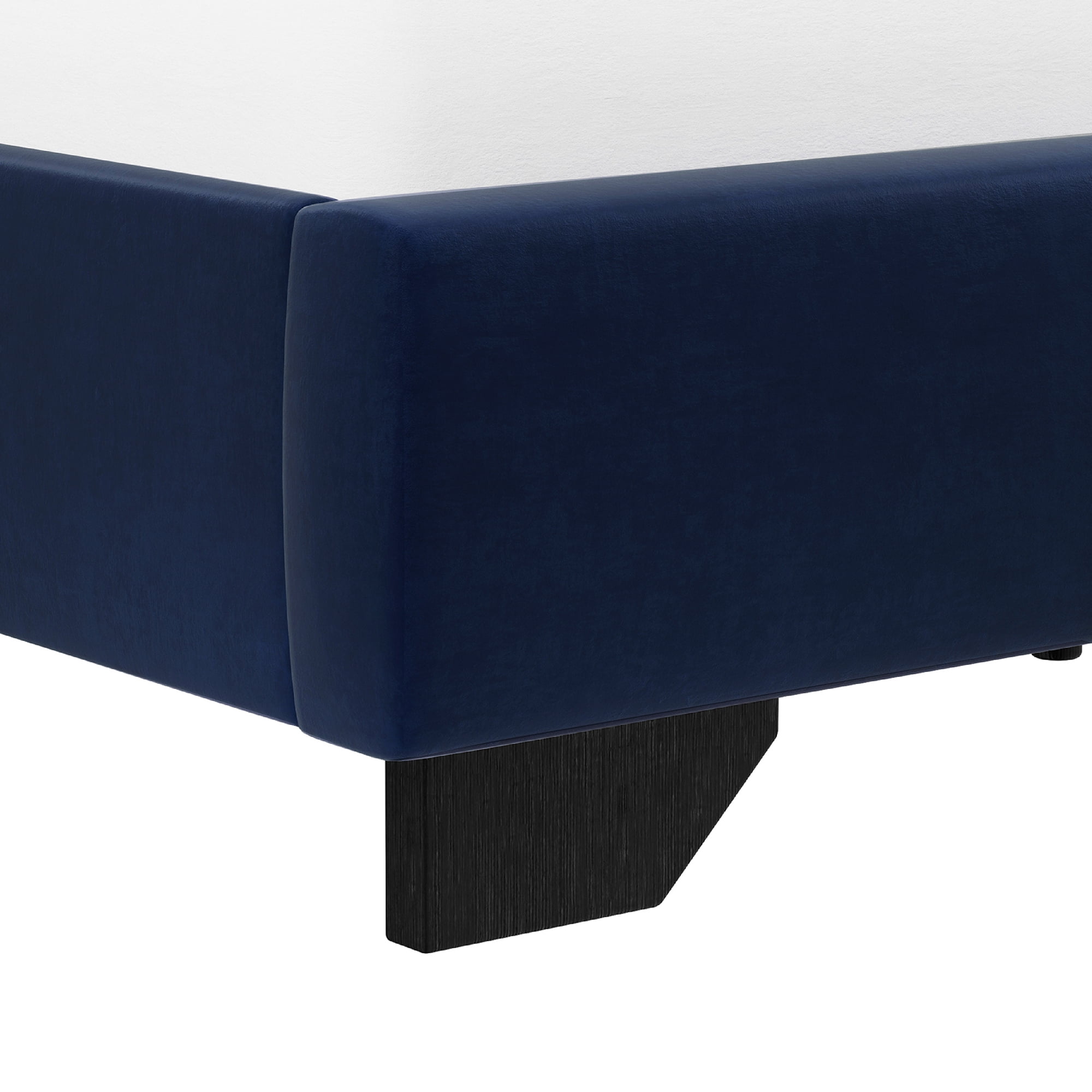 Reece Channel Stitched Upholstered Queen Bed, Sapphire Blue, by Hillsdale Living Essentials