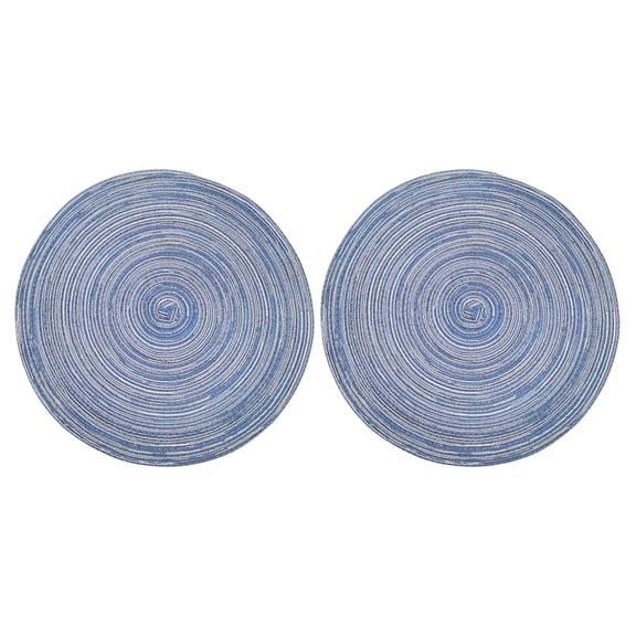 2PCS Round Placemats 12 Inch Table Mats For Dining Tables Washable Heat Party BBQ Everyday Use