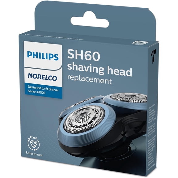 SH60 Razor Hear Compatible with Philips 6000 Series, 3 PACK