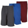 thumbnail image 2 of DARESAY Mens Soft Knit Shorts With Adjustable Drawcord And Pockets (Pack Of 3), 2 of 5