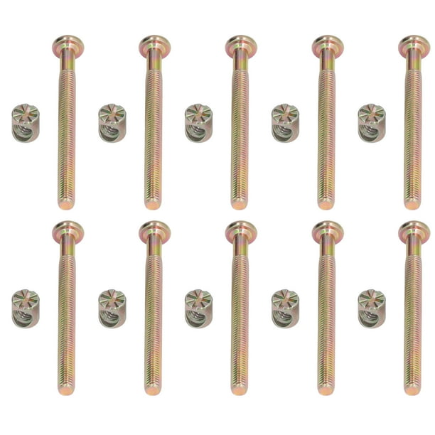 Kit de tornillos para cama de bebé, 10 juegos de tornillos para cuna para cama de bebé, tornillos construidos para precisión