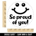 thumbnail image 2 of So Proud of You Smiley Face Teacher School Motivation Self-Inking Rubber Stamp Ink Stamper - Red Ink - Large 1-1/2 Inch, 2 of 7