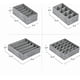 thumbnail image 5 of SONGMICS Organizador de Cajones, Juego de 4, Divisores de Armario Plegables para Sujetadores, Ropa Interior, Calcetines URYUS04LG, 5 of 5