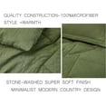 thumbnail image 4 of Chezmoi Collection Hugo 3-Piece Jacquard Comforter Set King Size, Olive Green Textured Woven Lightweight Thin Comforter Summer Bedding, 4 of 9