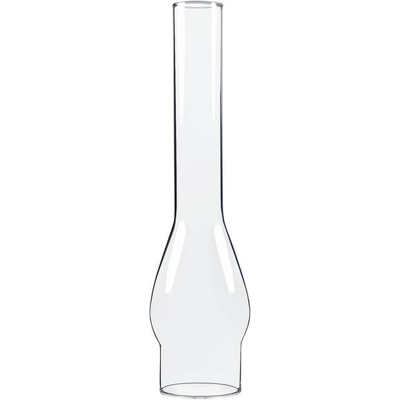 shiyou-Oil Lamp Chimney 3 Inch Base by 14 Inch Tall Clear Glass and Hurricane Kerosene Lamp Chimney Replacement for Fixture Replacement Globes & Shades