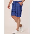 thumbnail image 2 of Pantalones cortos de teescocede verano pahombre Pantalones cortos chinos de bloque de color con parte delanteplade ajuste delgado Morado negro 32, 2 of 6