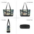 thumbnail image 6 of FORMRS Canvas Laptop Tote Bag for Women with 15.6" Computer Compartments Shoulder Handbag, Beige Floating Whale, 6 of 7