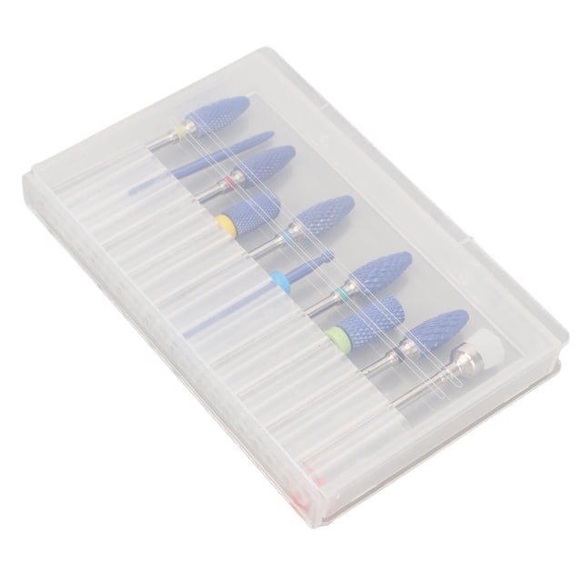 Broca para lima de uñas para manicura, 10 piezas Brocas para uñas Brocas para decoración de uñas Juegos de cabezales de pulido de uñas de alta capacidad