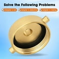 thumbnail image 5 of 2-1/2In ()Female X3/4In GHT Male Fire Hydrant Adapter FireHose Adapter Brass FireEquipment with Pin Lug 2-1/2x3/4In, 5 of 7