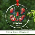 thumbnail image 6 of Personalized Weightlifting Xmas Ornaments Gift for Men Women Family Friends Birthday, Unique Weight Lifting Body Builder Christmas Ornament 2025, Custom Year Name Weightlifter/Gymer Glass Ornament, 6 of 6