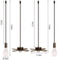 thumbnail image 4 of Juego De Tiradores De Ventilador Con Cadena Para Ventilador De Techo, Con Conector, 2 Uds., Cadena De Tracción Para Ventilador De Bolas Con Cuentas De 12 Pulgadas, Bronce, 4 of 5