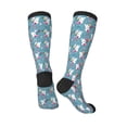 thumbnail image 4 of Fotbe Rabbit And Rainbow print Women's Men's Novelty Crew Socks Cotton Socks Knee High Socks for Walking,Running,Nurses,Pregnancy, 4 of 9