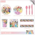 thumbnail image 2 of 81Pcs Princess Birthday Party Supplies,Princess Party Tableware Set,Table Cover - Plates - Napkins and Knife Fork Spoon, Serves 10 Guests, 2 of 5