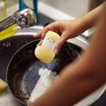 thumbnail image 4 of Egg Shape Kitchen Cleaning Brush Dish Washing Fiber Ball with Handle Durable Cookware Cleaning Tool Convenient to Use Good Kitchen Gadget for Plate Bowl Pot Pans Cleaning bearable, 4 of 11