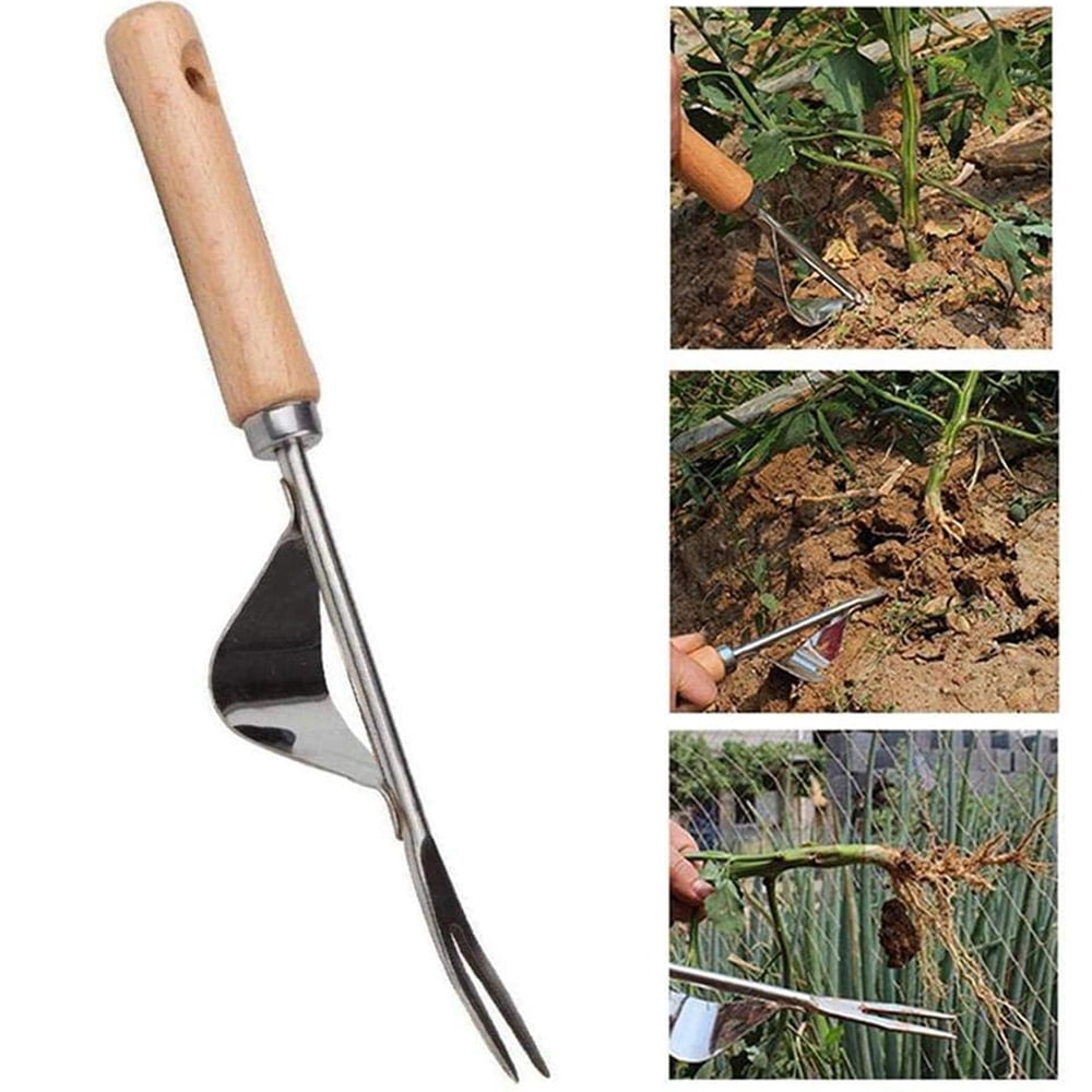 Thistles and Other Weeds Hand Weeder Tool,Stainless Manual Weed Puller Bend-Proof,Premium Gardening Tool Lawn Farmland Gardening Bonsai Tools for Flower and Vegetable Plants Care,Remove Dandelions 