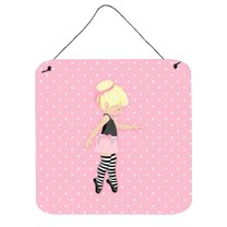 Carolines Treasures BB5162DS66 Ballerina Blonde Releve Wall or Door Hanging Prints 6x6 multicolor