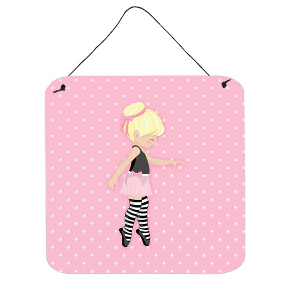 Carolines Treasures BB5162DS66 Ballerina Blonde Releve Wall or Door Hanging Prints 6x6 multicolor