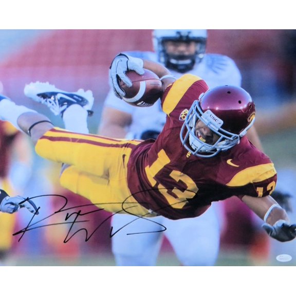 Robert Woods Signed Autographed 16X20 Photo USC Trojans In Air Dive JSA COA