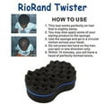 thumbnail image 6 of Unisex Double Sided Barber Sponge Hair Brush for Afro Twists Curls Waves Braids, 6 of 9