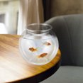 thumbnail image 3 of HIAKDOFT Goldfish Bowl Plastic Small Fish Tank Transparent for Garden 1Pack, 3 of 8