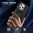thumbnail image 4 of Dteck for iPhone 16 Pro Max Case with Camera Lens Protector, Compatible with MagSafe, Magnetic Heavy Duty Drop Protection Rugged Shockproof Touch Durable Phone Case with Invisible Kickstand 6.9",Black, 4 of 7