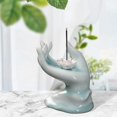 thumbnail image 4 of Quemador de incienso con forma de mano de Buda, soporte para incienso, adorno decorativo de escritorio B-Azul con Flor, 4 of 8
