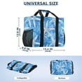 thumbnail image 3 of Watercolor Starfish Reusable Grocery Bags with Handle Side Pocket Waterproof Shopping Portable Tote, 3 of 8