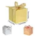 thumbnail image 4 of Moyic Caja de dulces cuadrada de 50 Uds., cajas de embalaje de Chocolate para regalo, fiesta de cumpleaños, decoración de boda y Navidad, accesorios Kits de decoración para fiestas Oro rosa/cinta Moyic HA080725-03, 4 of 6