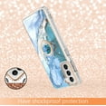 thumbnail image 4 of TOPSHE Marble Case for Samsung Galaxy S21+ Plus Slim Shockproof Phone Protective Cover with 360 Degree Rotary Ring Kickstand Holer -Blue Marble, 4 of 6
