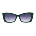 thumbnail image 2 of Womens Squared Gothic Cat Eye Mod Plastic Sunglasses Green White Smoke, 2 of 4
