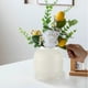 thumbnail image 4 of Jarrón de cerámica blanca para flores, centro de mesa de 23 cm, decoración de escritorio para el hogar, jarrón moderno de estilo bohemio para regalo de boda o inauguración de la casa., 4 of 6