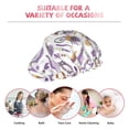thumbnail image 6 of KLL Lavender Flowers Pattern Shower Cap & Bath Cap for Women,Reversible Oversized Waterproof Shower Caps for all Hair Lengths,Elastic Reusable Bathing Hair Cap, 6 of 6