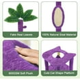 thumbnail image 6 of YYEAN 61" Large Cat Tree Tower for Indoor Cats with DIY Green Leaves Scratching Post Multi Soft Hang Ball Plush Cat House Furniture 360° Rotating Cat Scratch Board with Hammock-Square Deep Purple, 6 of 7