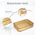 thumbnail image 6 of Unique Bargains Stackable Makeup Organizer Drawers Translucent Cosmetic Organizer Drawers for Bathroom Storage Amber, 6 of 7