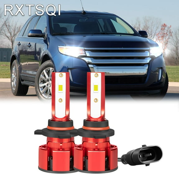 For Ford Edge 2011-2014 2x 9012/HIR2 LED Headlight High/Low Beam 6000K White Bulbs