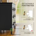 thumbnail image 5 of Homall 7-Drawer Wood Dresser for Bedroom, Large Storage Cabinet with Anti-Tip Safety and Footstool-Integrated Design, Double Classified Storage Organizer Chest for Living Room, Black, 5 of 7
