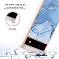 thumbnail image 5 of Designed for Google Pixel 6a Marble Case, Ultra Thin Girls Women Plating Marble Designed Flexible Soft TPU IMD Marble Protective Case Cover for Google Pixel 6a - Blue, 5 of 6