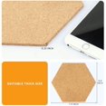 thumbnail image 4 of 8 Pack Hexagon Bulletin Boards Cork Tiles Board with Sticky Back Message Memo Board with Extra 50 Pins, 4 of 7