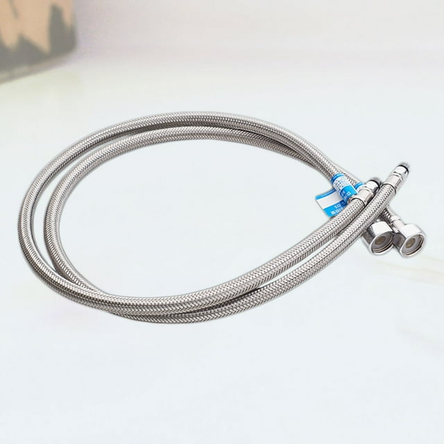 FUTUREORYY 1Set Stainless Steel Hot Water Hose Leak-free Connection for Bathroom Faucet