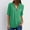 Mint Green, variant on Oalirro Plus Size Women's Summer Tops Zip Casual Tunic Rollable Sleeve Blouse Tops Shirts Green