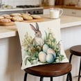 thumbnail image 6 of Uutvery Easter Bunny Pattern Pillow Cover 45cm, Linen Sofa Cushion Cover Multicolor, Holiday Home Decor for Living Room Bedroom, Invisible Zipper Decorative Case, 17.72x17.72 Inches, 6 of 7