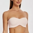 thumbnail image 4 of MELENECA Strapless Bra Minimizer with Underwire for Women Soft Pink 32DD, 4 of 4