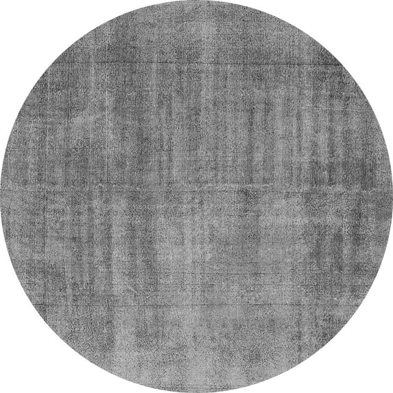 Ahgly Company Indoor Round Oriental Gray Industrial Area Rugs, 8' Round