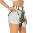 thumbnail image 3 of Lsque Gothic Skeleton With Roses Printed Women's Running Shorts with Liner Pockets,Elastic Quick Dry Workout Athletic Gym Yoga Shorts,Womens High Waist Shorts-X-Large, 3 of 9