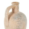 thumbnail image 4 of DecMode 11" Antique Style Distressed Beige Ceramic Vase with Handle, 4 of 9