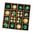 thumbnail image 3 of Adorno de bola navideña, colección de decoración de bolas navideñas, para celebraciones en interiores, colgante irrompible para armario de dormitorio. Oro verde, 3 of 8