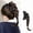Brown, variant on High Ponytail Braided Hair Wig - Clip-In Half Bow Braided Low Ponytail Extension for Effortless Style