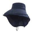 thumbnail image 2 of Wide Brim Sun Hat with Neck Flap, Foldable Breathable Bucket Hat for Women Men, Lightweight UV Protection Fishing Hiking Beach Summer Travel Cap, 2 of 6