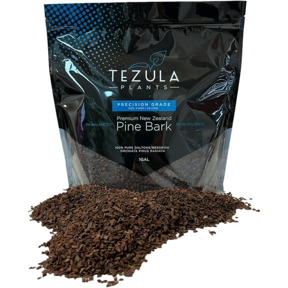 Orchiata Pine Bark for Orchids, Aroids and Tropicals - Precision Grade ((Extra Small Nuggets 3-6mm 1/8”-1/4”) - 1 Gallon